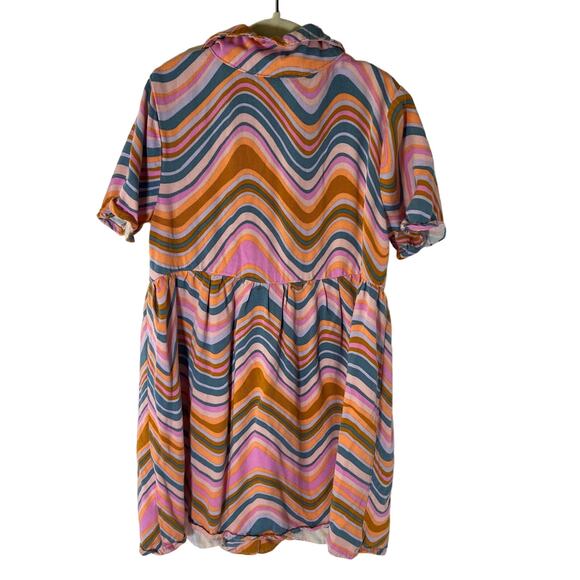 Cotton On Kids Soft Twill Button-Down Retro Collared Dress 4 - Picture 3 of 4